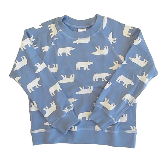 Hanna Andersson Boys Blue Polar Bears Sweatshirt Size: 6-7 Years Blue Polar Bears