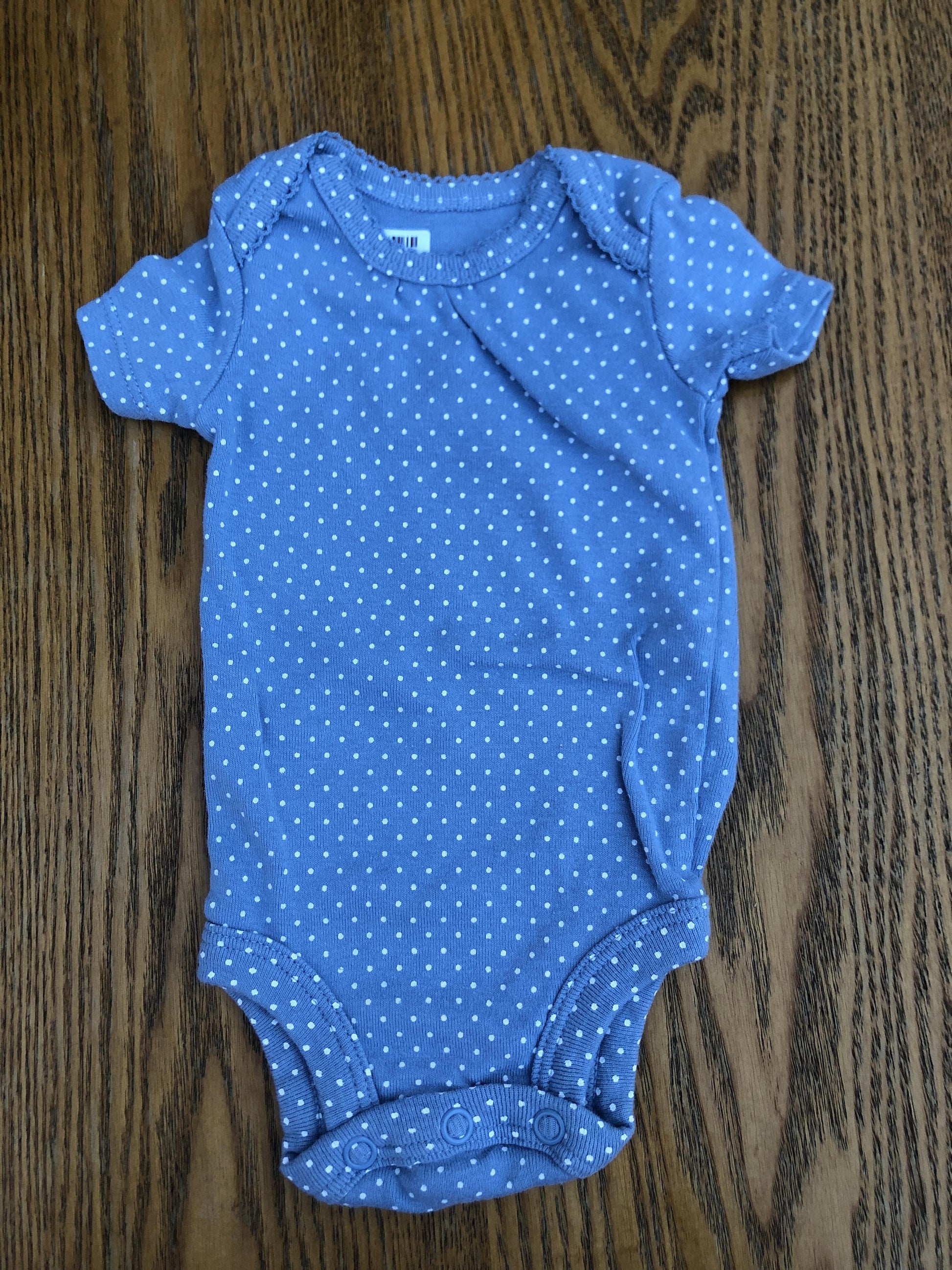 Carters Girls Blue | polka dot Onesie Size: Newborn Blue | polka dot