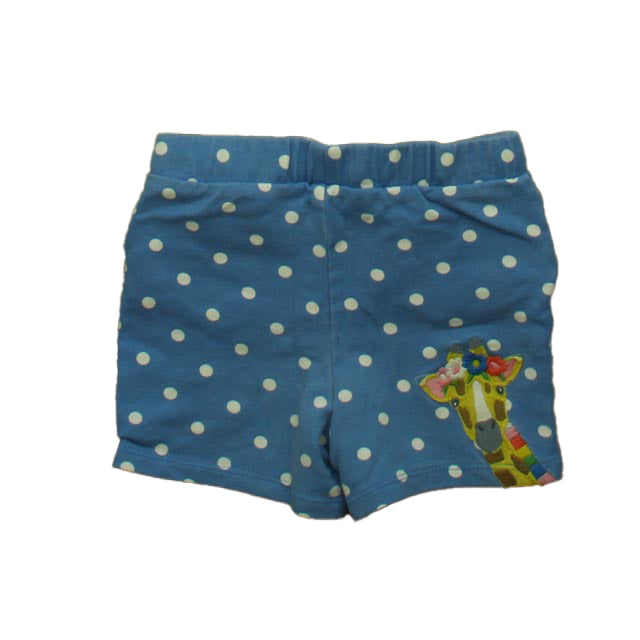 Boden Girls Blue Polka Dots | Giraffe Shorts Size: 12-18 Months Blue Polka Dots | Giraffe