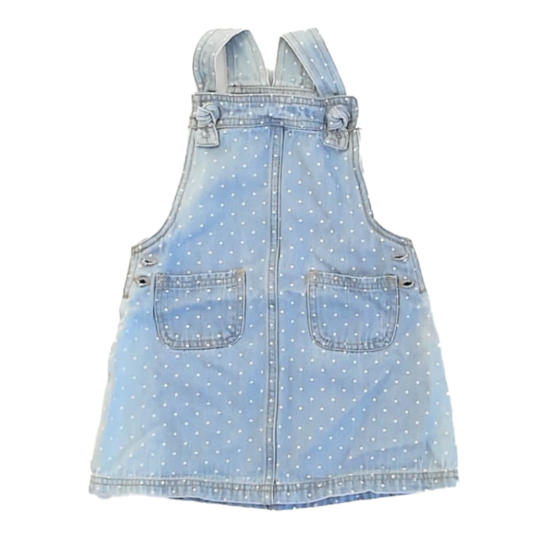 Max Studio Girls Blue Polka Dots Jumper Size: 4T Blue Polka Dots