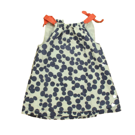 Boden Girls Blue Polka Dots Dress Size: 18-24 Months Blue Polka Dots