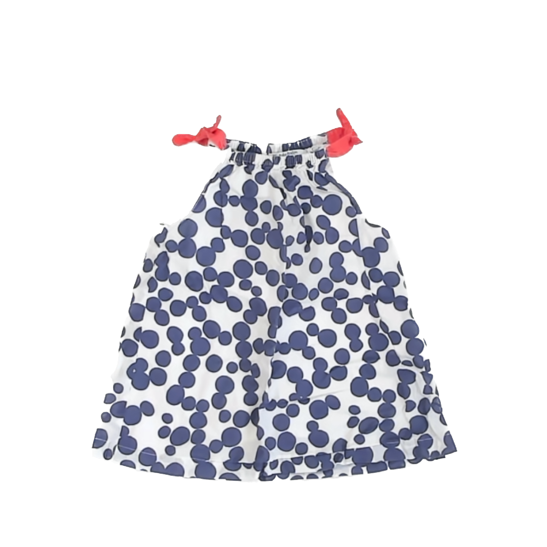 Baby Boden Girls Blue Polka Dots Dress Size: 18-24 Months Blue Polka Dots