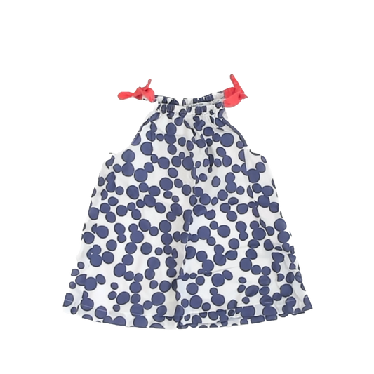 Baby Boden Girls Blue Polka Dots Dress Size: 18-24 Months Blue Polka Dots