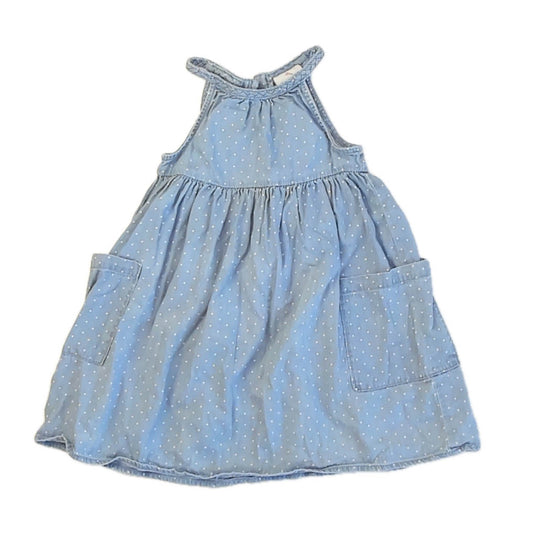 Tommy Bahama Girls Blue Polka Dots Dress Size: 6 Years Blue Polka Dots