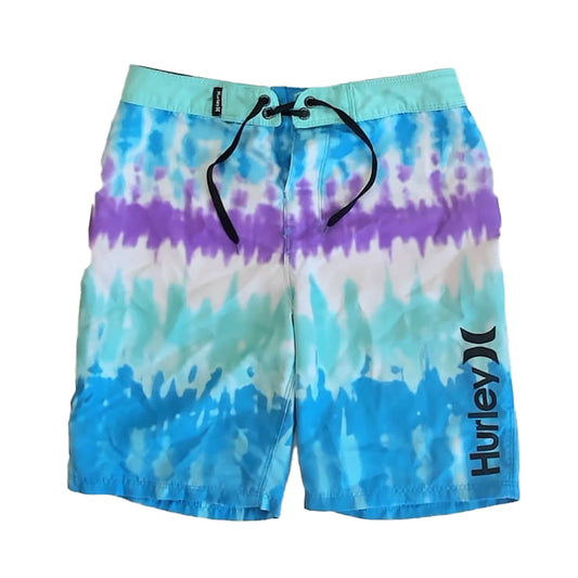 Hurley Boys Blue | Purple Tie Dye Trunks Size: 12 Years Blue | Purple Tie Dye