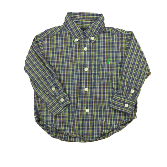 Ralph Lauren Boys Blue | Purple Button Down Long Sleeve Size: 12 Months Blue | Purple