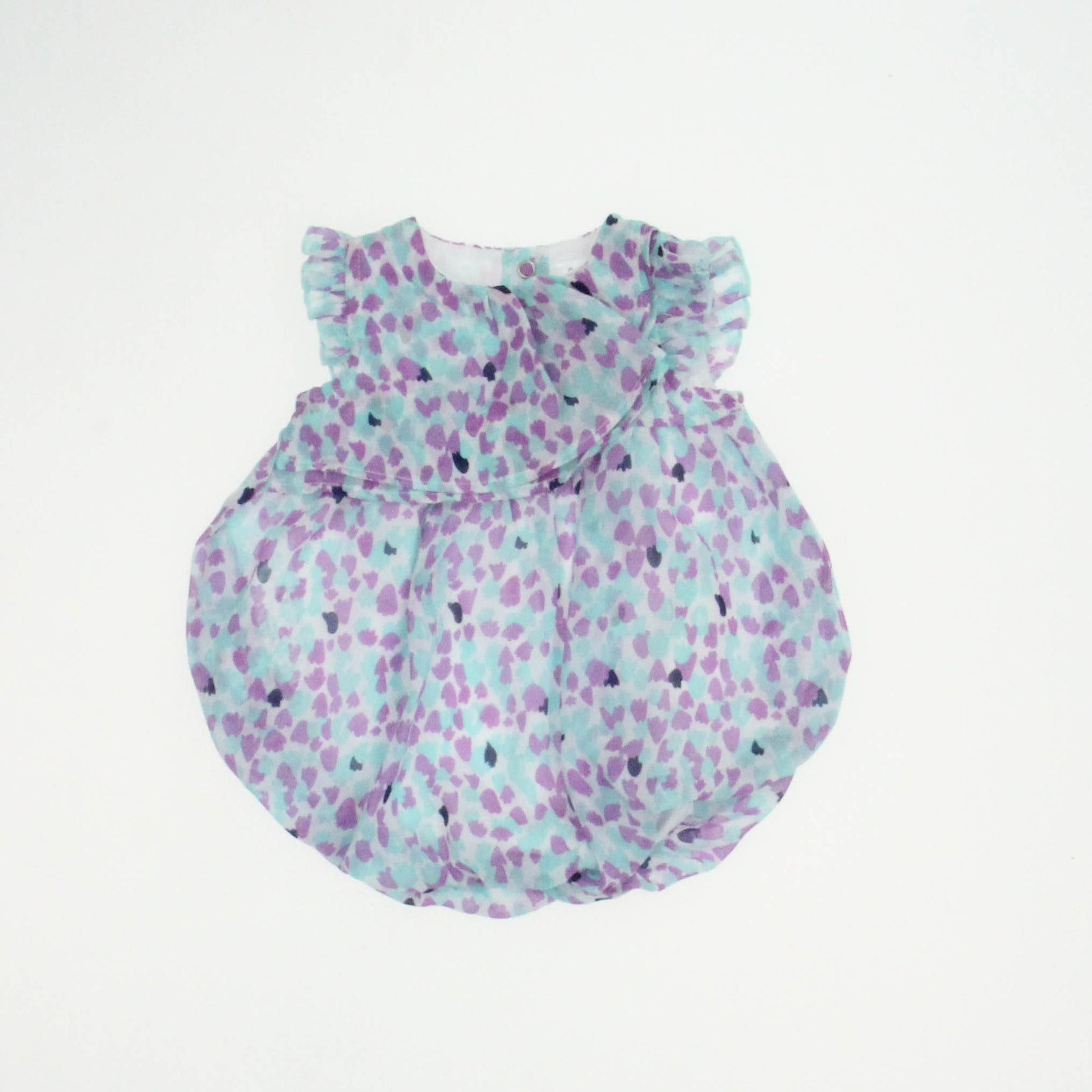 Baby Essentials Girls Blue | Purple Romper Size: 6 Months Blue | Purple