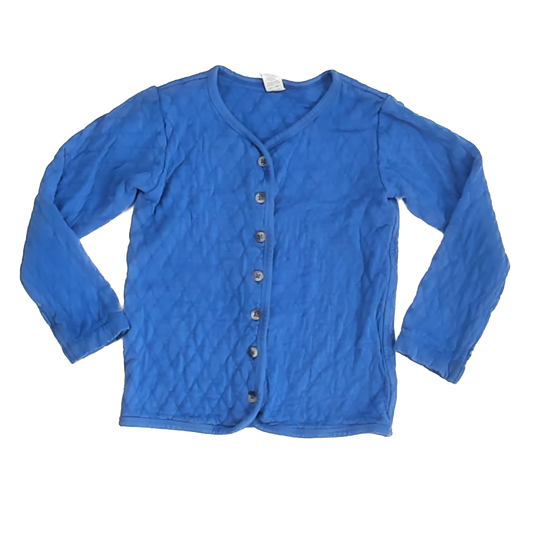 Kate Quinn Girls Blue Quilted Sweatshirt Size: 6 Years Blue Quilted