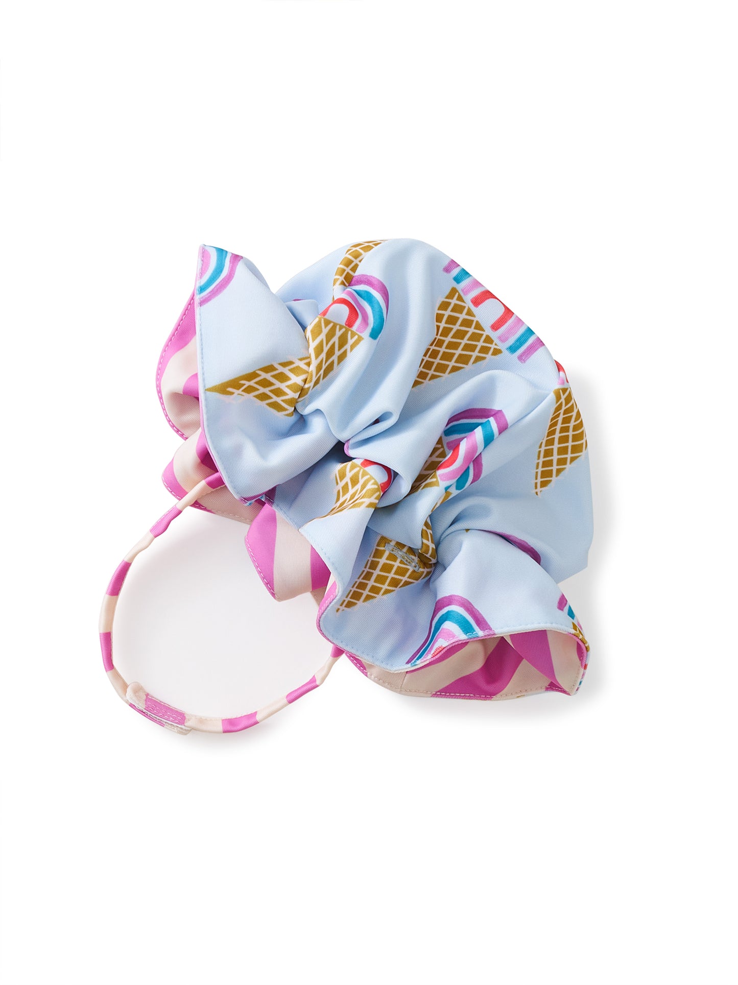 Tea Collection Girls Blue Rainbow Cones Sun Hat Size: 0-6 Months Blue Rainbow Cones