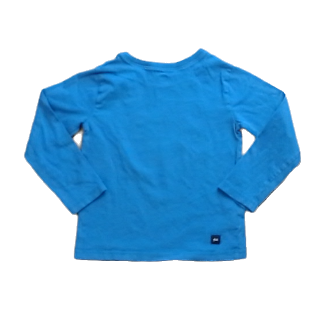Tea Collection Girls Blue | Rainbow Snail Long Sleeve Tops Size: 3T Blue | Rainbow Snail