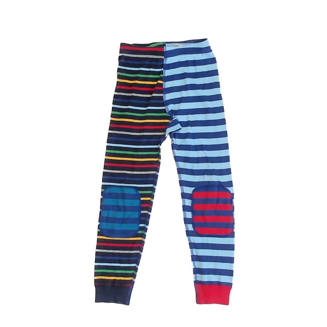 Hanna Andersson Boys Blue | Rainbow Stripes Pajamas Size: 6-7 Years Blue | Rainbow Stripes