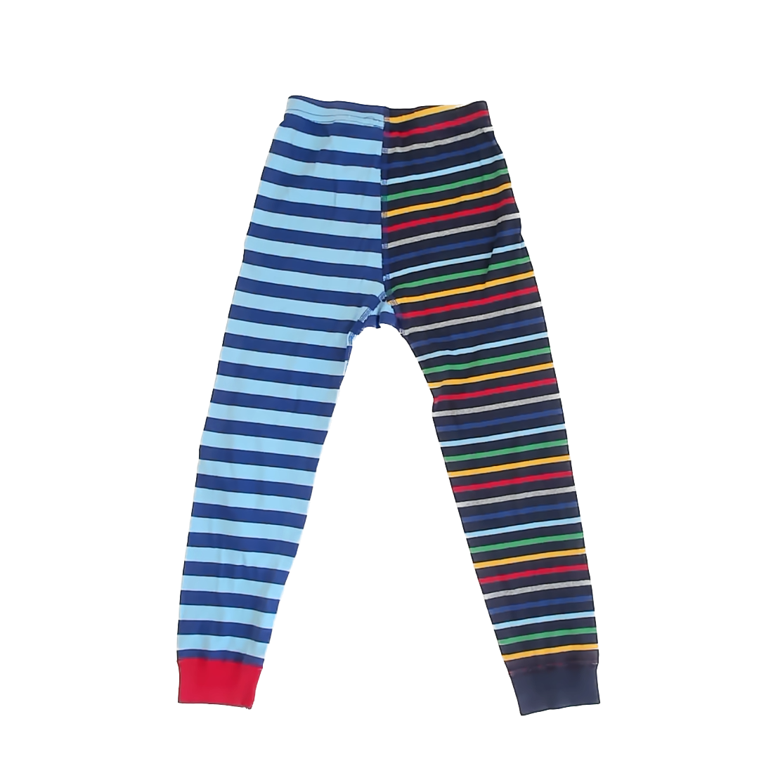 Hanna Andersson Boys Blue | Rainbow Stripes Pajamas Size: 6-7 Years Blue | Rainbow Stripes