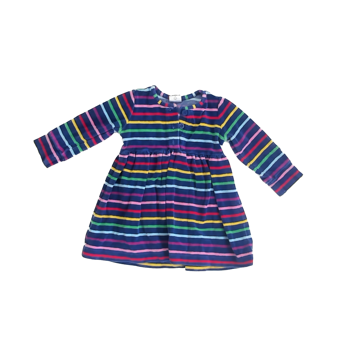 Hanna Andersson Girls Blue Rainbow Dress Size: 2T Blue Rainbow