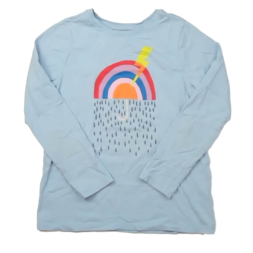 Tea Collection Boys Blue Rainbow Long Sleeve T-Shirt Size: 12 Years Blue Rainbow