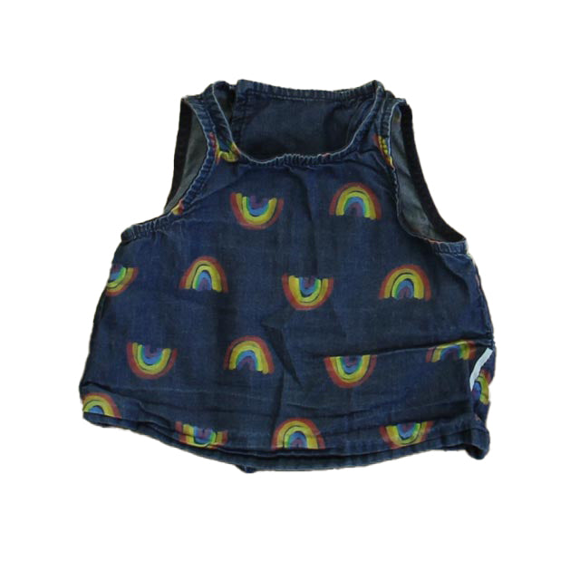 Stella McCartney Girls Blue Rainbows Blouse Size: 6-12 Months Blue Rainbows