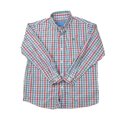 J. Bailey Boys Blue | Red Check Button Down Long Sleeve Size: 6 Years Blue | Red Check