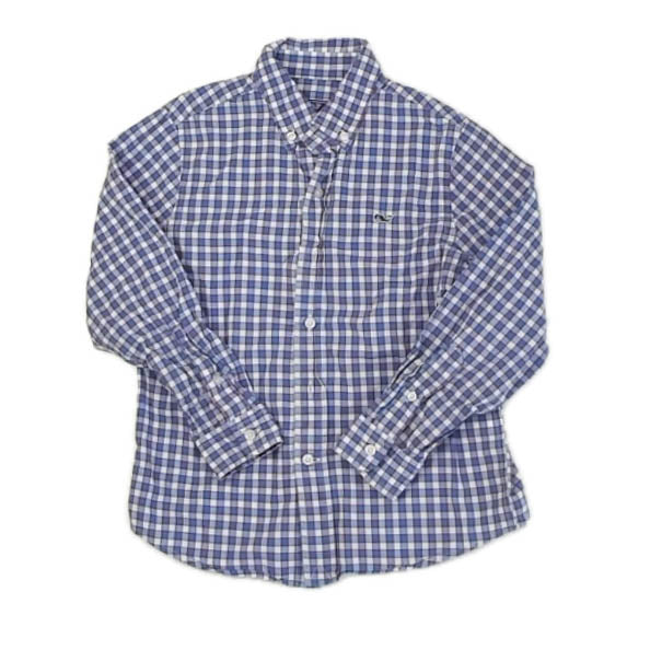 Vineyard Vines Boys Blue | Red Check Button Down Long Sleeve Size: 6 Years Blue | Red Check
