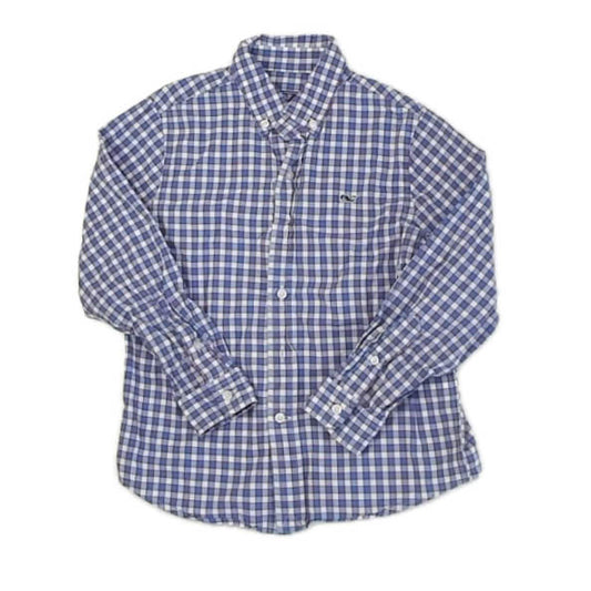 Vineyard Vines Boys Blue | Red Check Button Down Long Sleeve Size: 6 Years Blue | Red Check