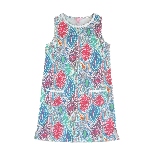Lilly Pulitzer Girls Blue | Red | Floral Dress Size: XL (12-14) Blue | Red | Floral