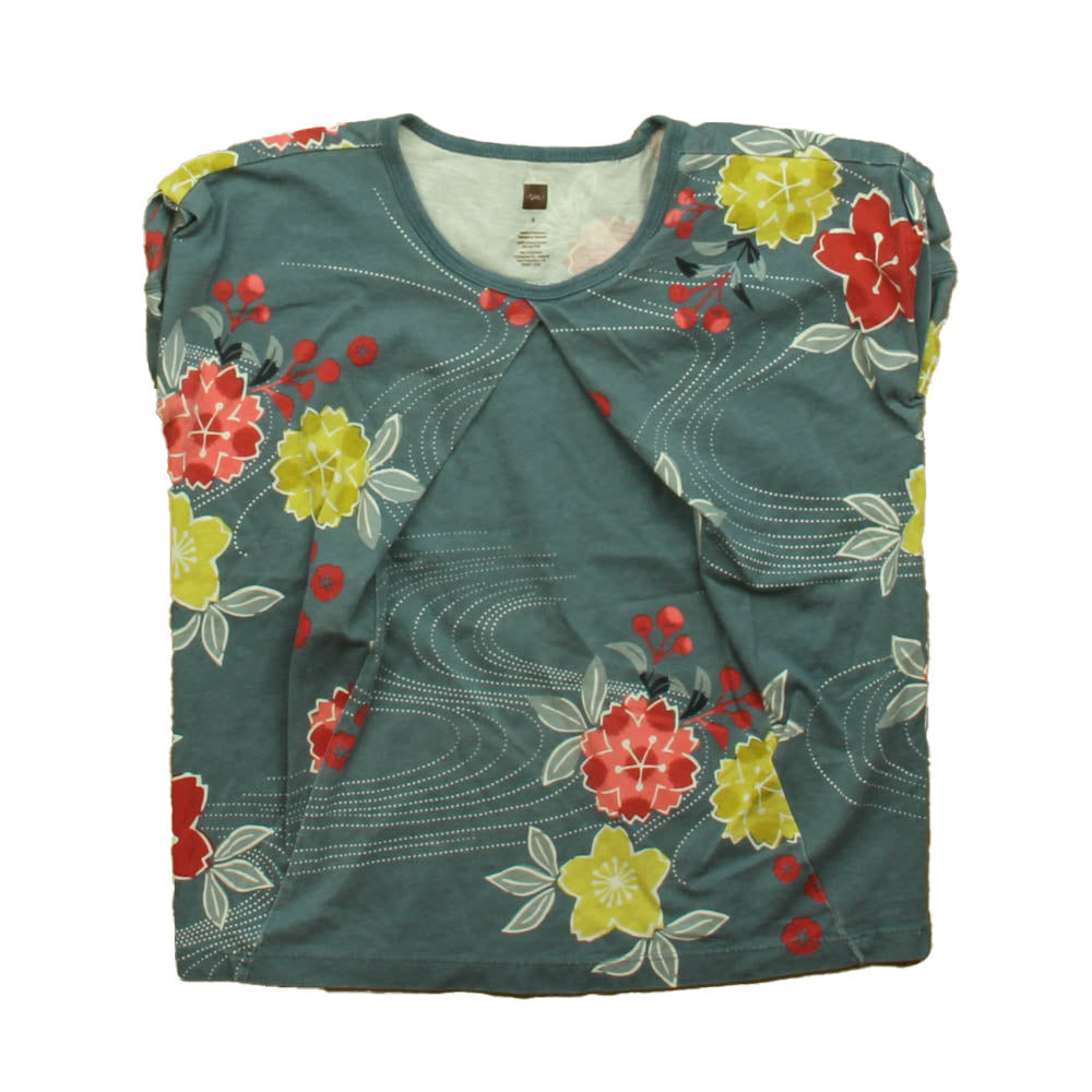 Tea Girls Blue | Red Floral Tank Top Size: 6 Years Blue | Red Floral
