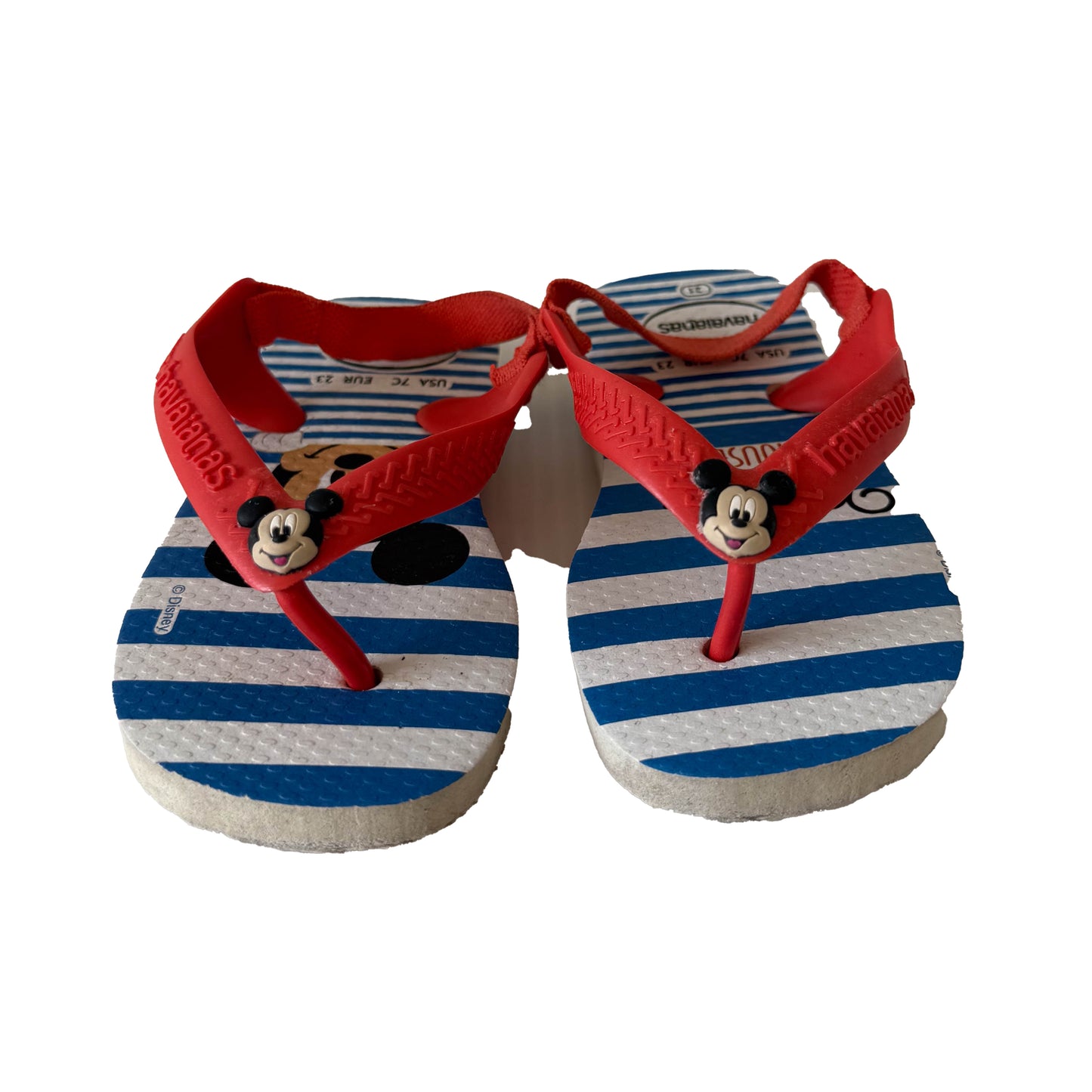 Havaianas Boys Blue | Red Mickey Flip Flops Size: 7 Toddler Blue | Red Mickey