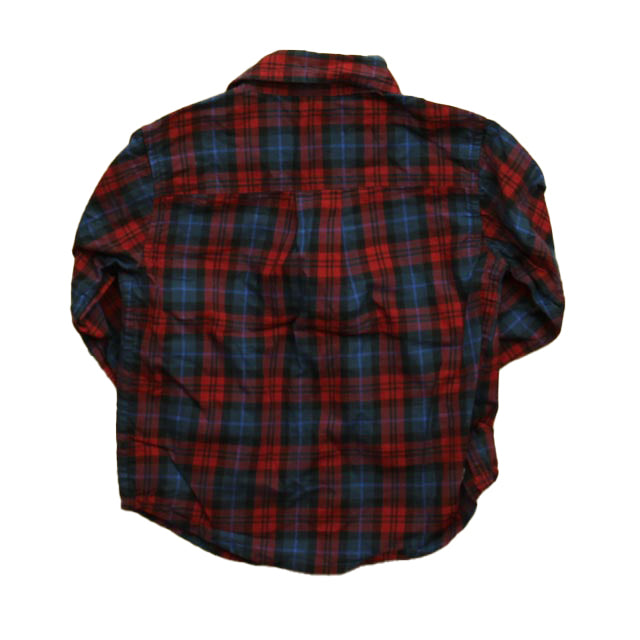 Tea Boys Blue | Red | Plaid Button Down Long Sleeve Size: 2T