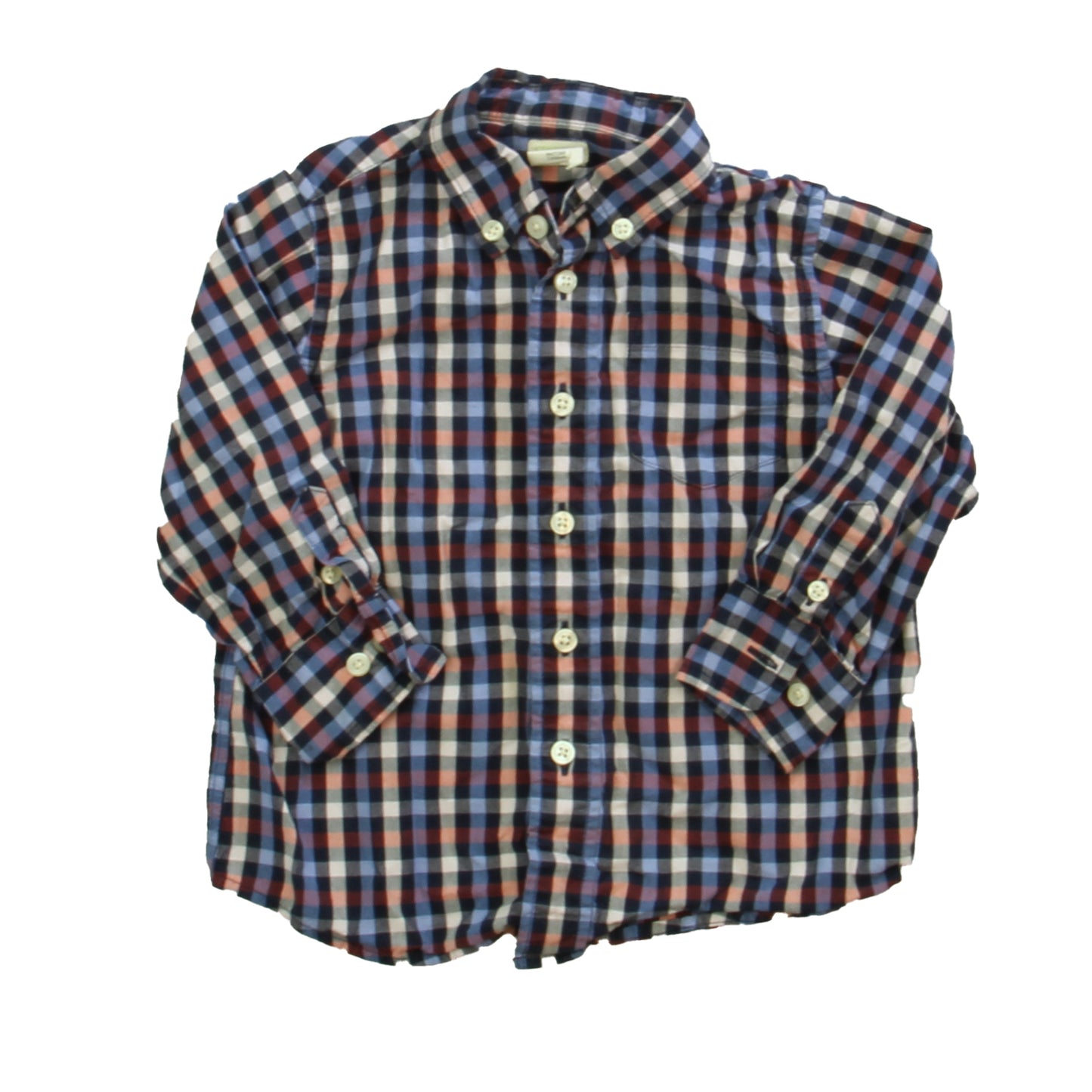 Crewcuts Boys Blue | Red Plaid Button Down Long Sleeve Size: 2T