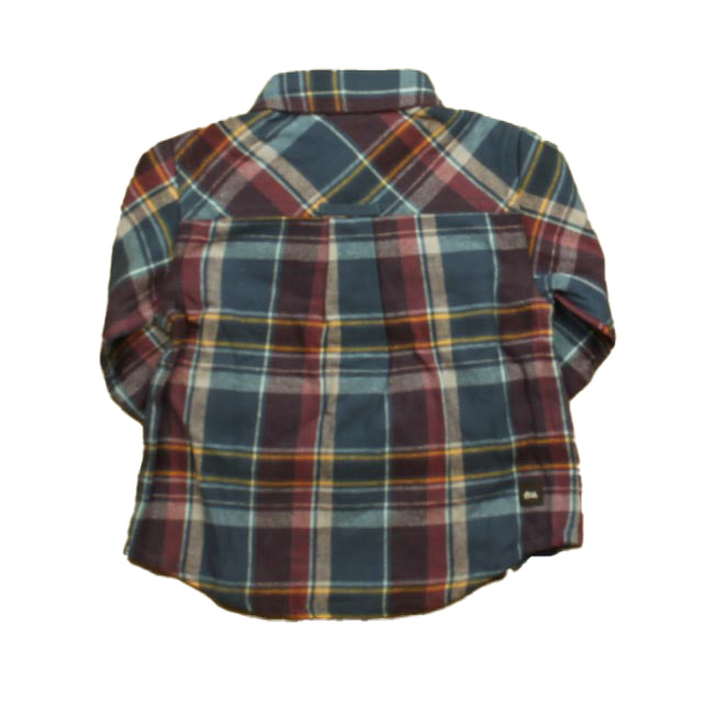 Tea Boys Blue | Red Plaid Button Down Long Sleeve Size: 9-12 Months