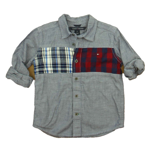 Tommy Hilfiger Boys Blue | Red Plaid Button Down Long Sleeve Size: 2T Blue | Red Plaid