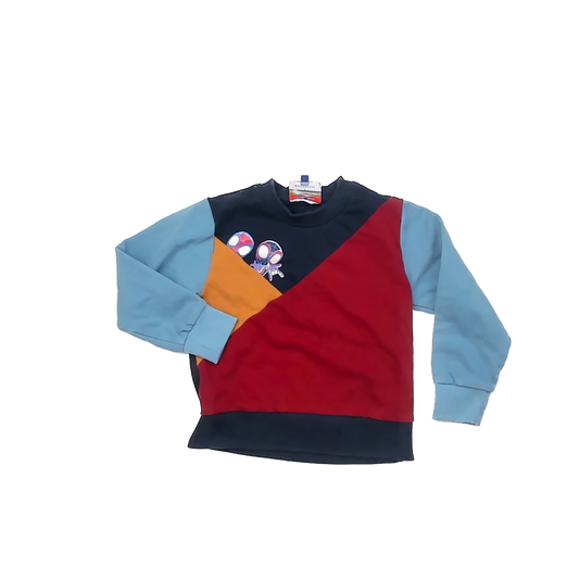 Spiderman x Maisonette Boys Blue | Red | Spiderman Sweatshirt Size: 5T Blue | Red | Spiderman