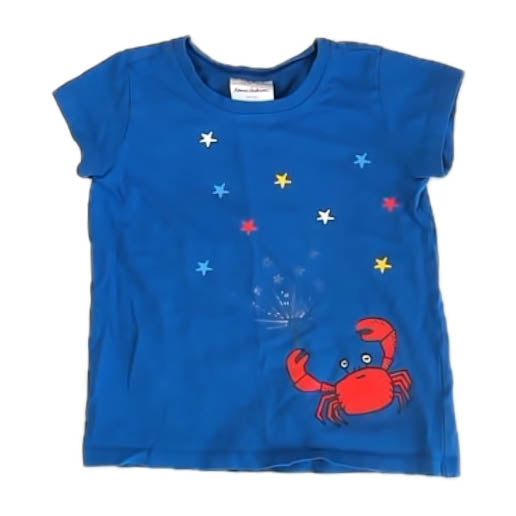 Hanna Andersson Girls Blue | Red Stars T-Shirt Size: 5T Blue | Red Stars