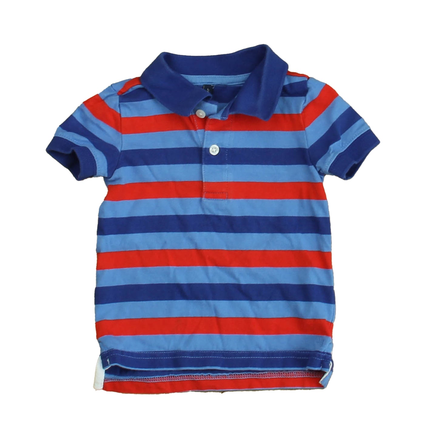 Janie and Jack Boys Blue | Red Stripe Polo Shirt Size: 6-12 Months