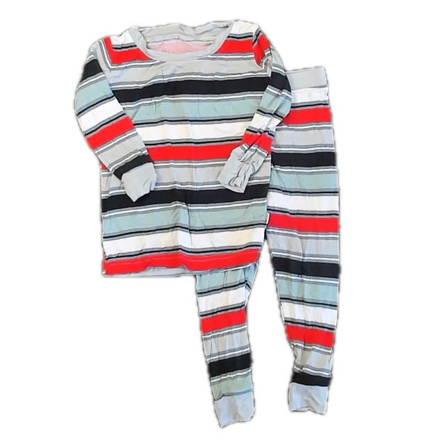 Little Sleepies Boys Blue | Red Stripe 2-piece Pajamas Size: 12-18 Months Blue | Red Stripe