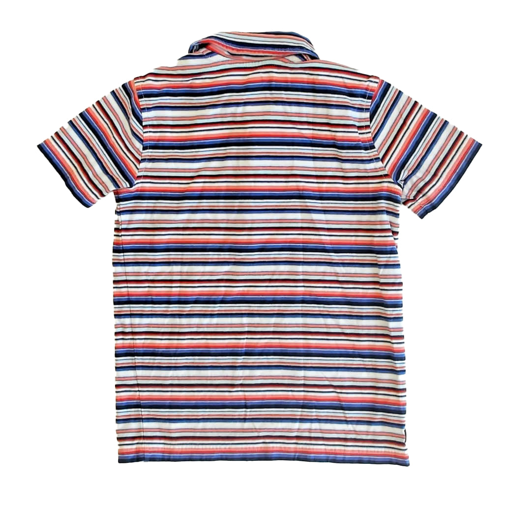 Tea Collection Boys Blue | Red Stripe Polo Shirt Size: 8 Years Blue | Red Stripe