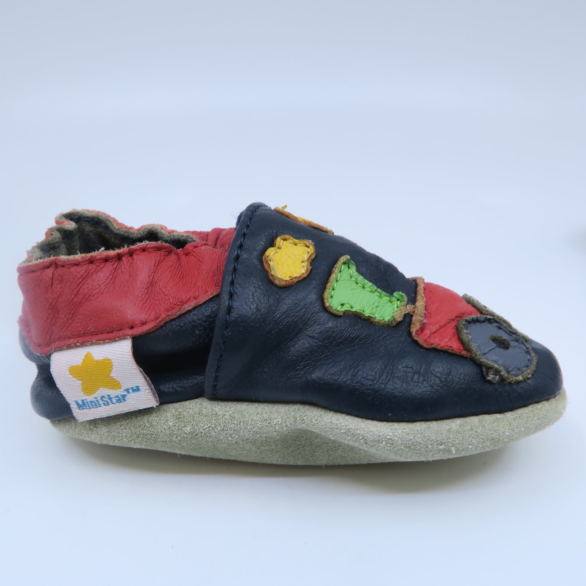 Ministar Boys Blue | Red Shoes Size: *0-3 Months Blue | Red