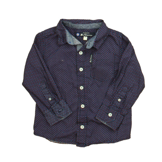 Ben Sherman Boys Blue | Red Button Down Long Sleeve Size: 2T Blue | Red