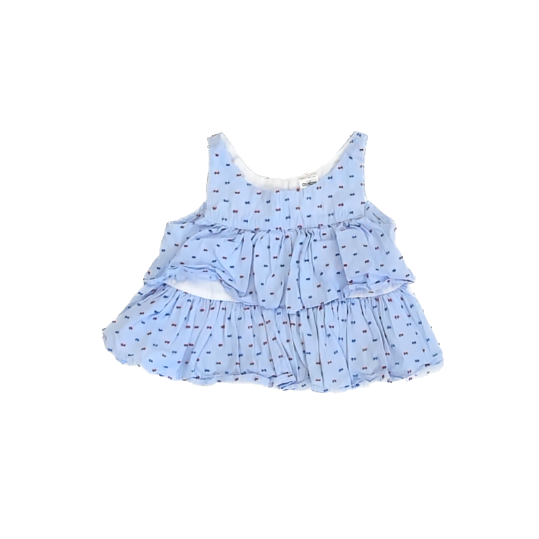 Osh Kosh Girls Blue | Red Tank Top Size: 24 Months Blue | Red