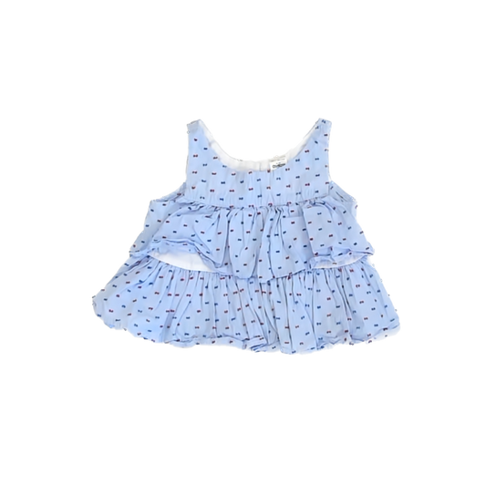 Osh Kosh Girls Blue | Red Tank Top Size: 24 Months Blue | Red