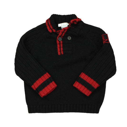 Jacadi Boys Blue | Red Sweater Size: 23 Months Blue | Red