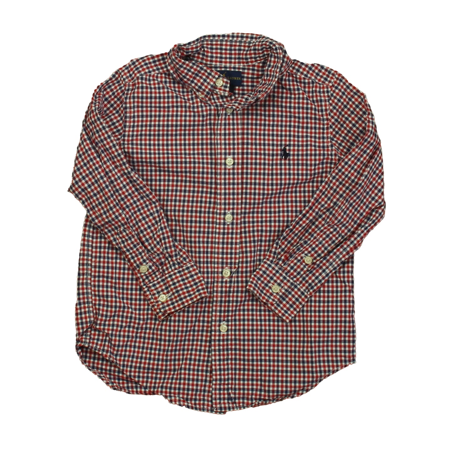 Ralph Lauren Boys Blue | Red Button Down Long Sleeve Size: 4T