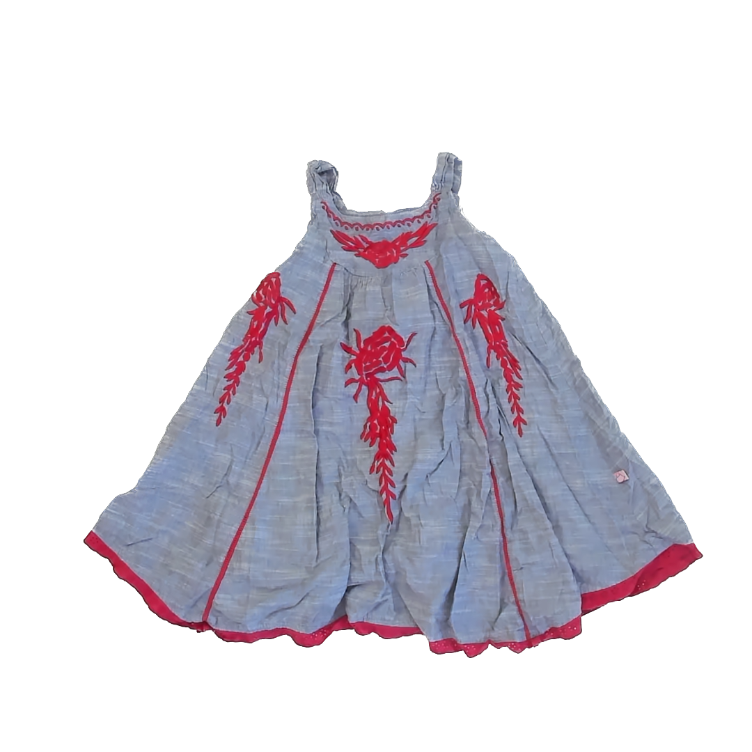 Unknown Girls Blue | Red Dress Size: 6* Blue | Red
