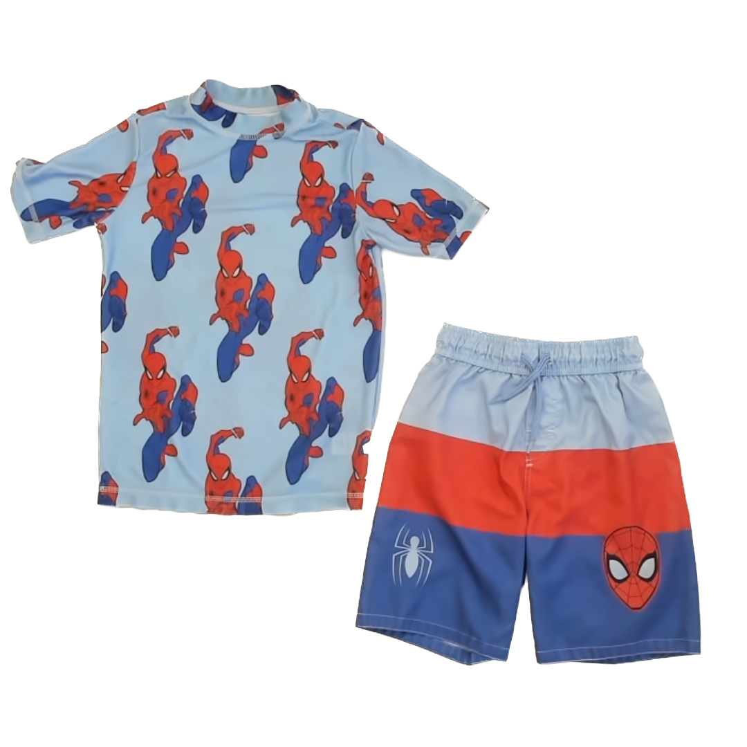 Spiderman Boys Blue | Red 2-piece Swimsuit Size: 5T Blue | Red