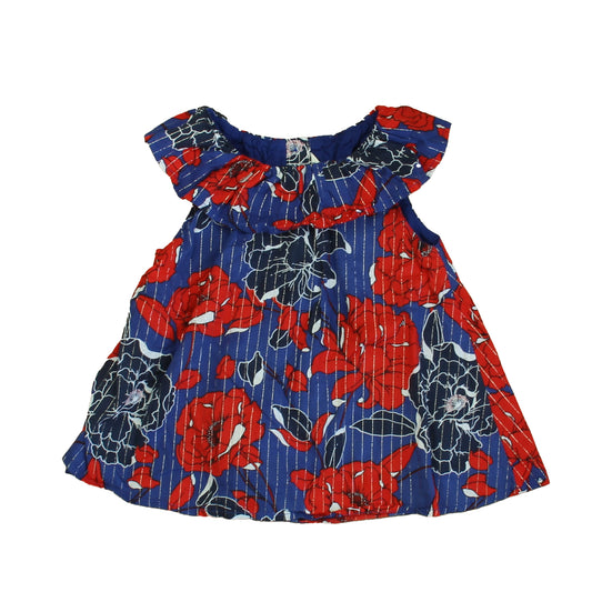 Janie and Jack Girls Blue | Red Blouse Size: 4T