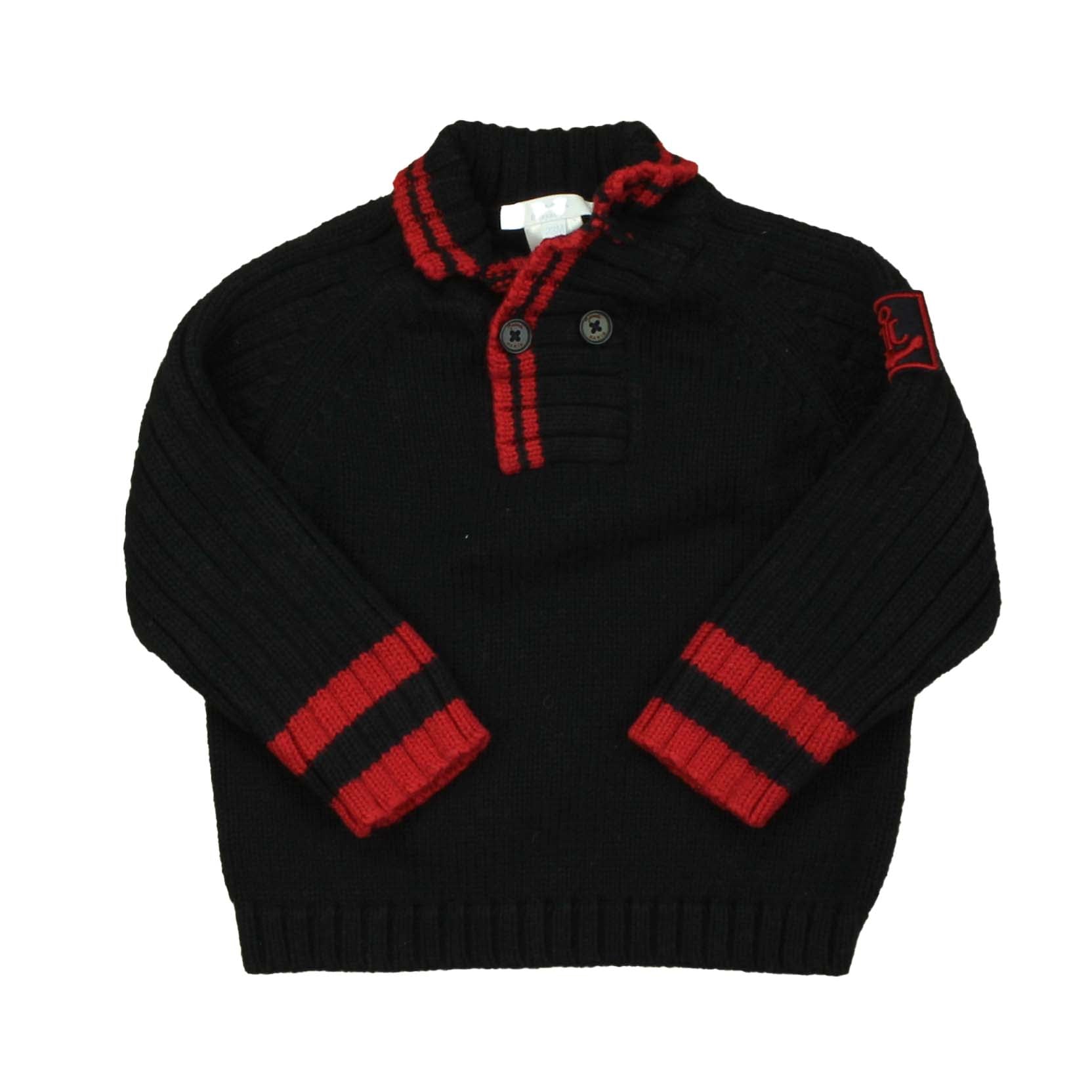 Jacadi Boys Blue | Red Sweater Size: 23 Months Blue | Red