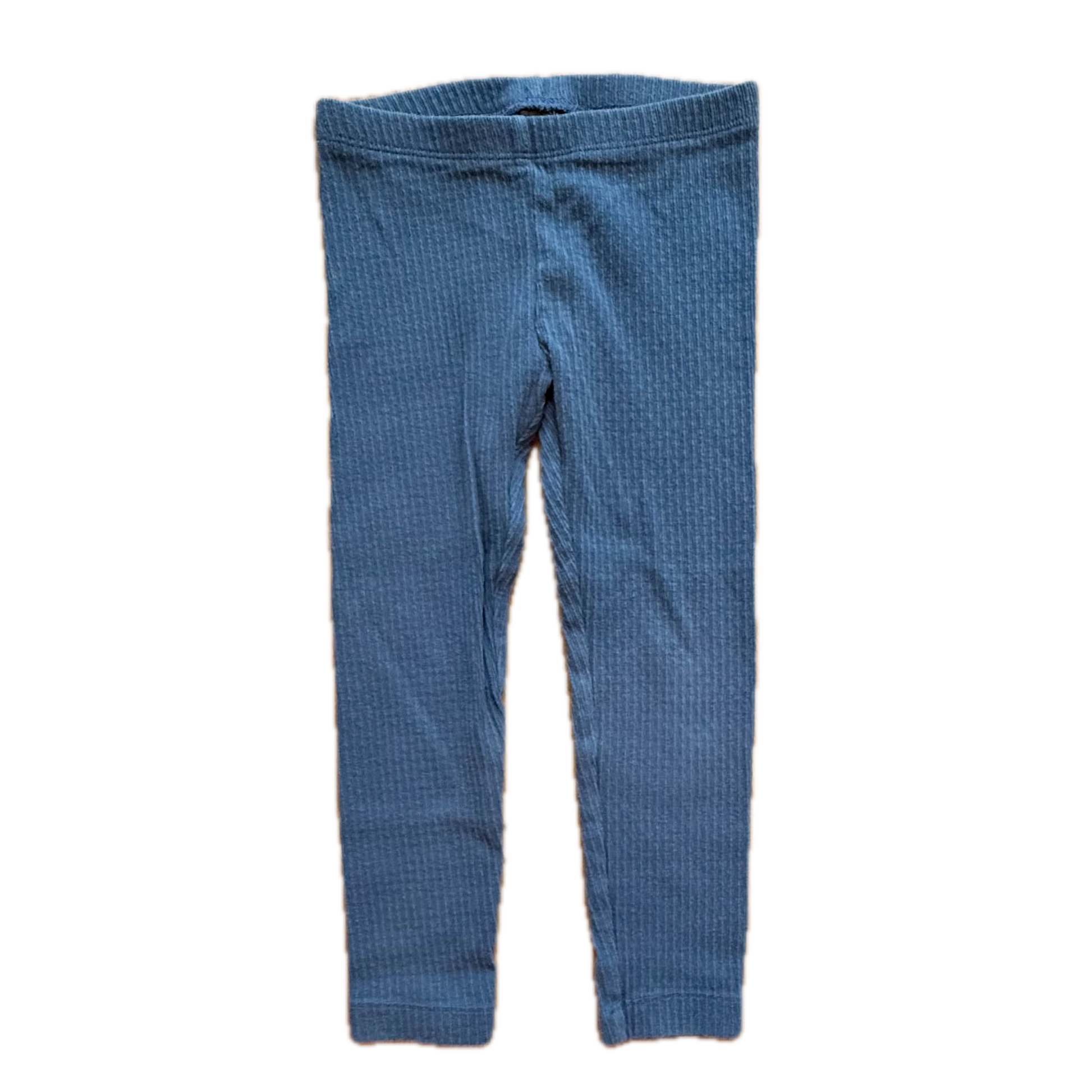 Tea Collection Girls Blue Ribbed Leggings Size: 4T Blue Ribbed