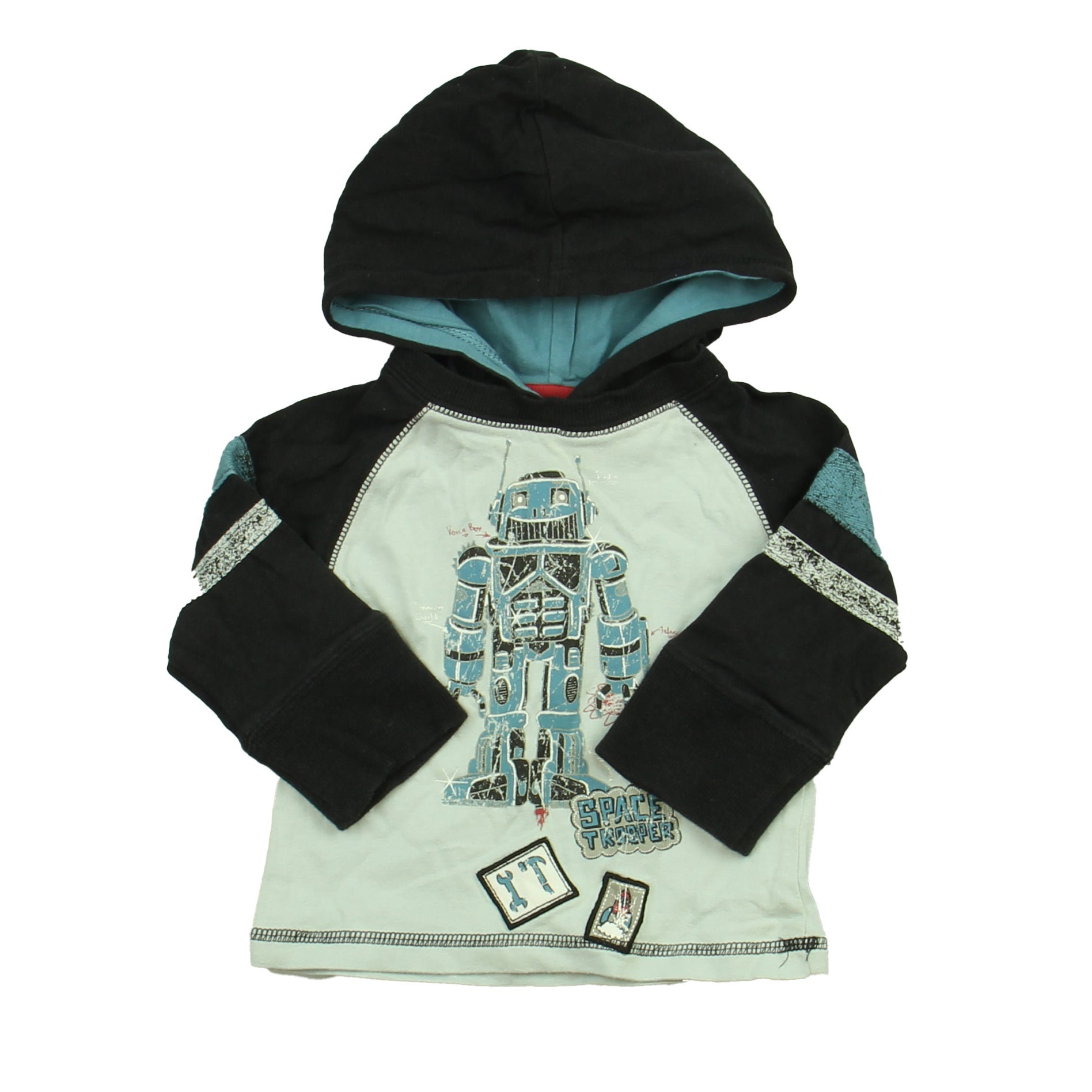 Pumpkin Patch Boys Blue Robot Long Sleeve T-Shirt Size: 6-12 Months Blue Robot