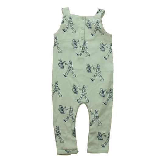 Kate Quinn Boys Blue Robots Romper Size: 18-24 Months