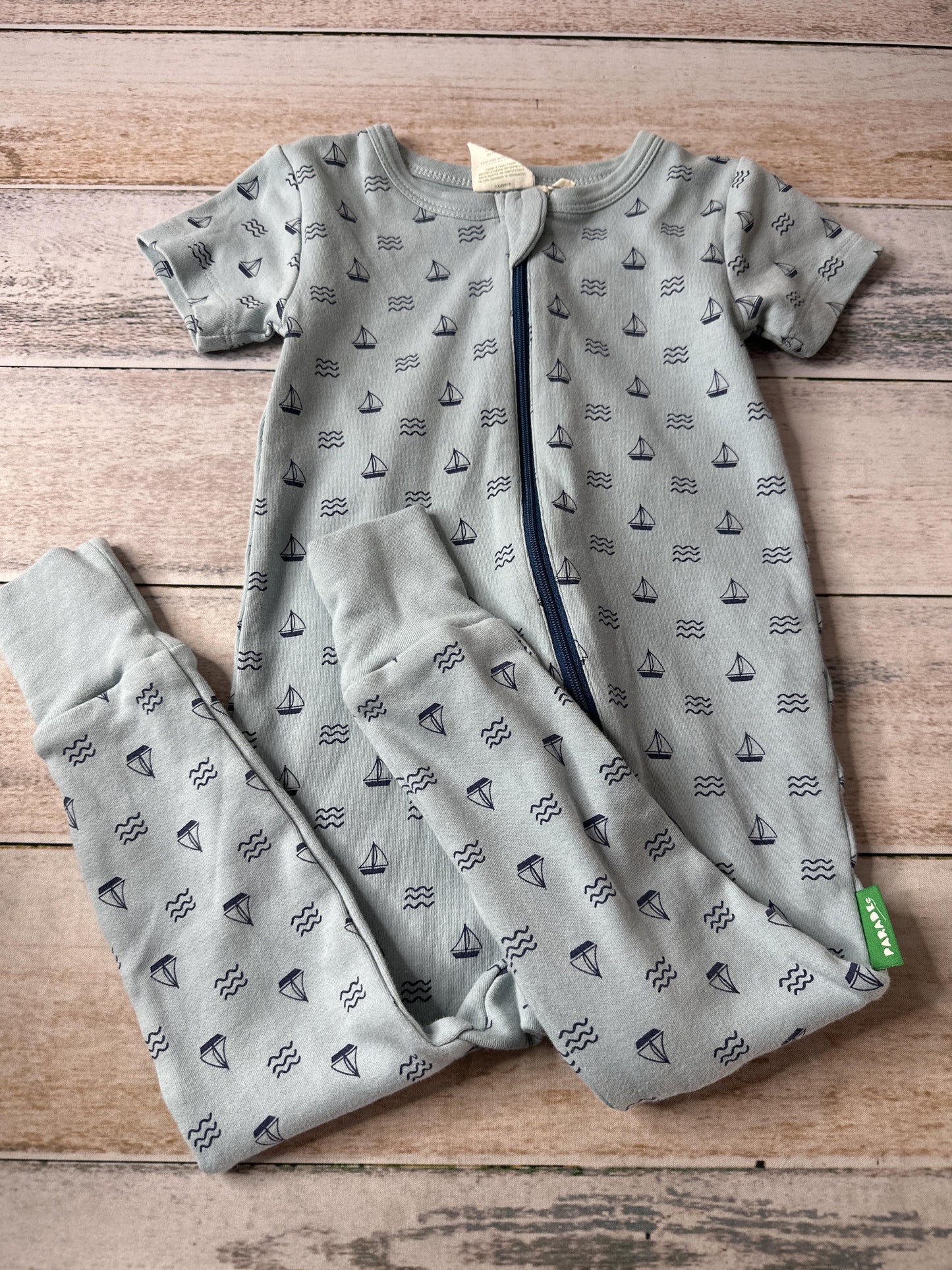 Parade Boys Blue | sail boats Romper Size: 2T Blue | sail boats