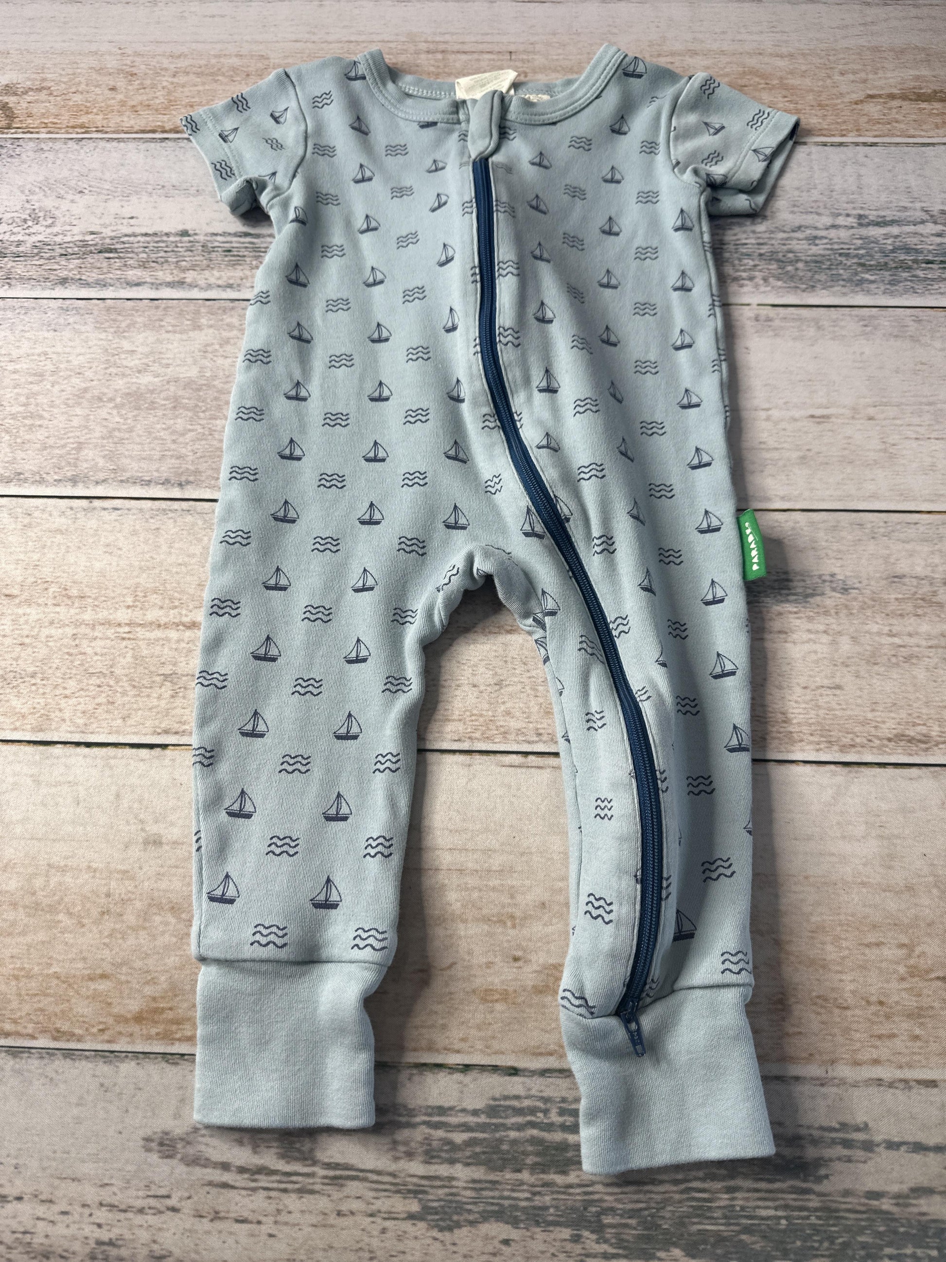 Parade Boys Blue | sail boats Romper Size: 6-12 months Blue | sail boats