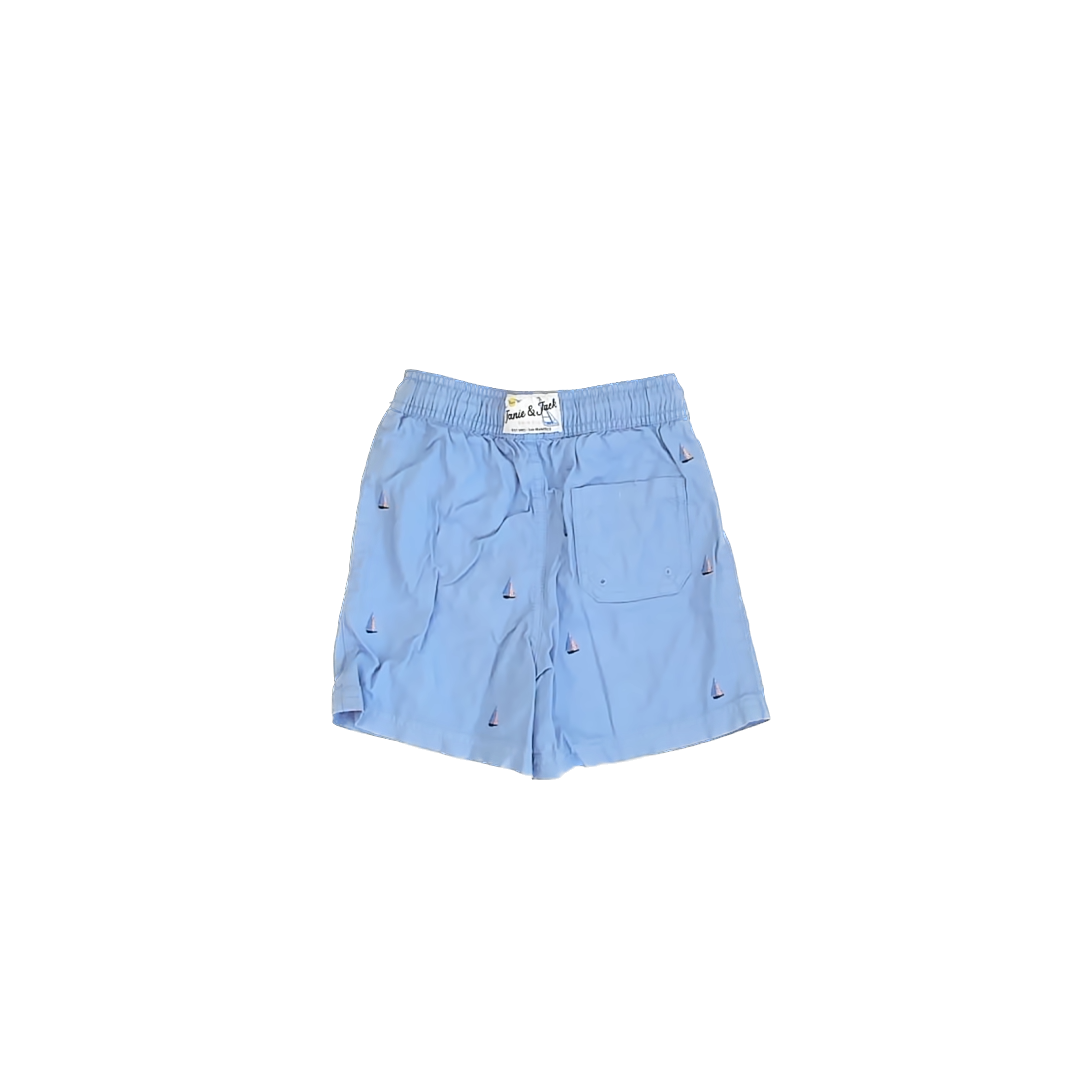 Janie and Jack Boys Blue | Sail Boats 1-piece Swimsuit Size: 6 Years Blue | Sail Boats